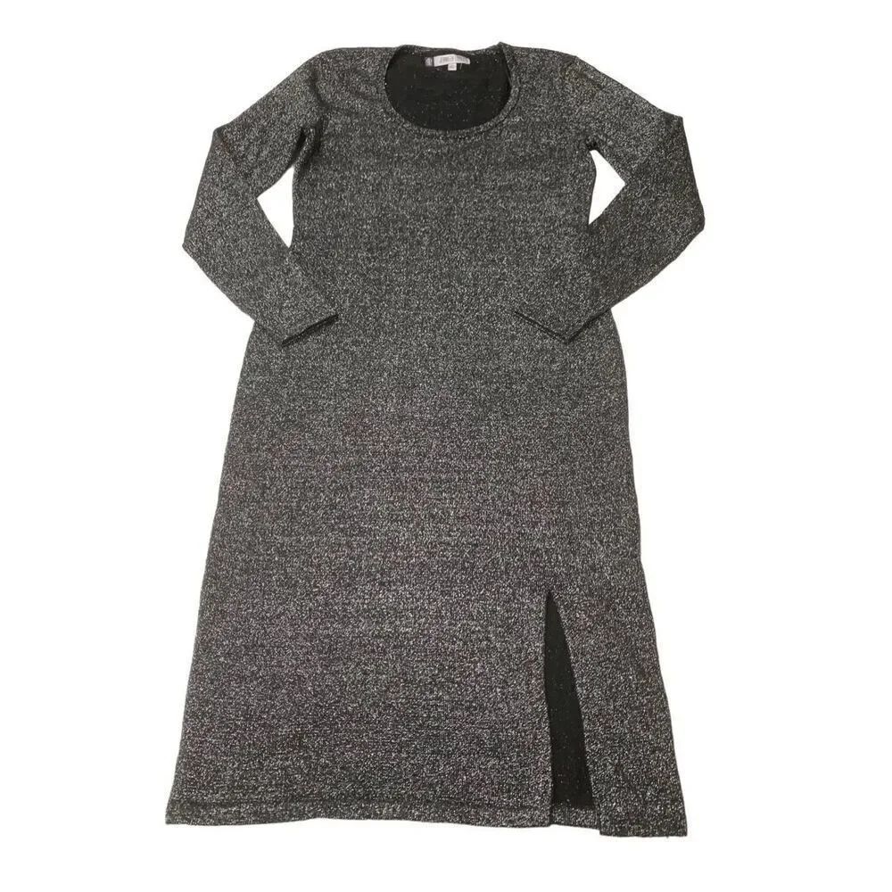 Shimmer Metallic Sweater Dress